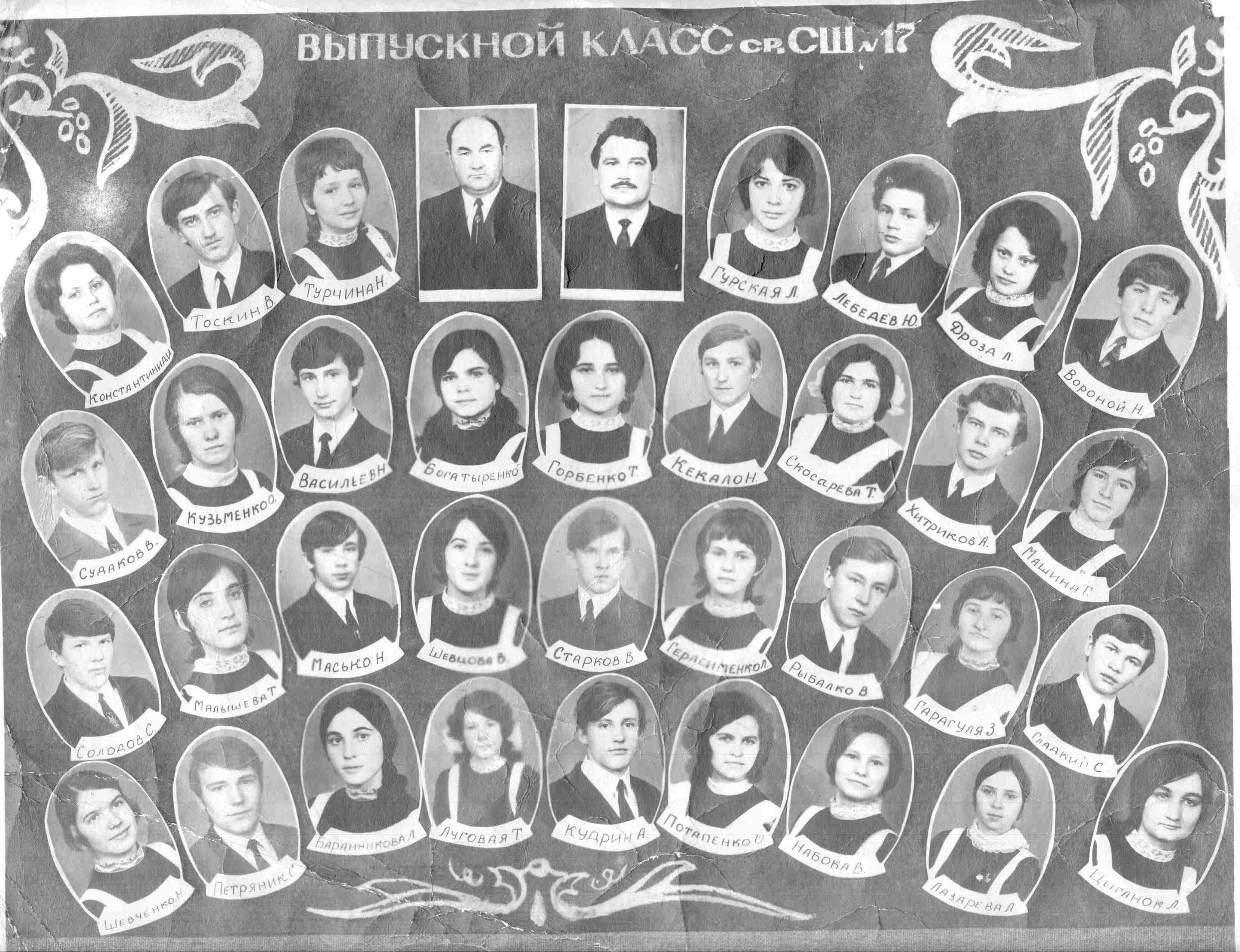Выпуск 1973 класс 10Б школы №17